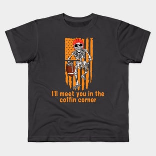 Coffin Corner Football Tee, Halloween, Game Day Shirt, Football Gift, Football Shirt, Skeleton, Football Tee, Football Shirt Gift, Playertee Kids T-Shirt